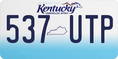KY license plate 537UTP