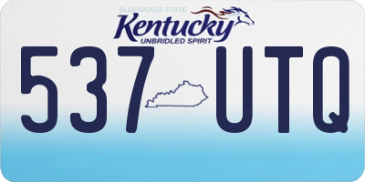 KY license plate 537UTQ