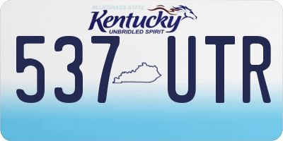 KY license plate 537UTR