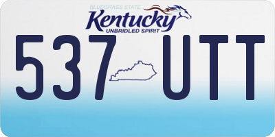 KY license plate 537UTT