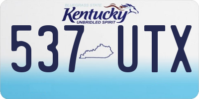 KY license plate 537UTX