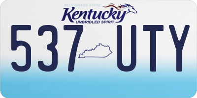 KY license plate 537UTY