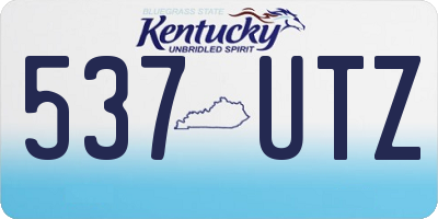 KY license plate 537UTZ