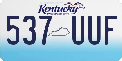 KY license plate 537UUF