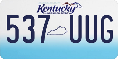 KY license plate 537UUG