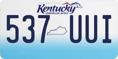 KY license plate 537UUI
