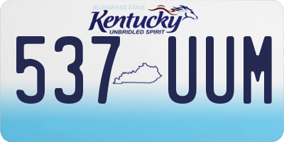 KY license plate 537UUM