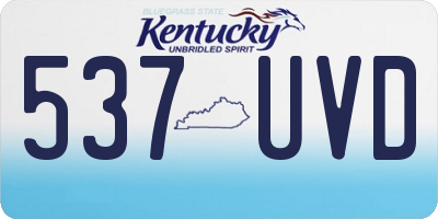 KY license plate 537UVD