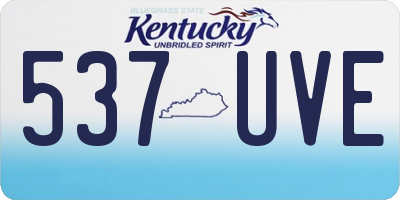 KY license plate 537UVE