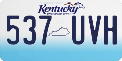 KY license plate 537UVH
