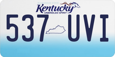 KY license plate 537UVI