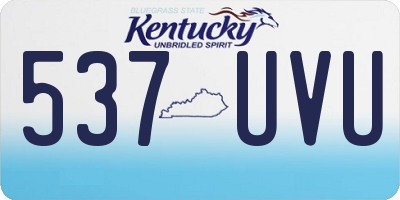 KY license plate 537UVU