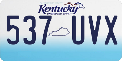 KY license plate 537UVX