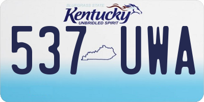 KY license plate 537UWA