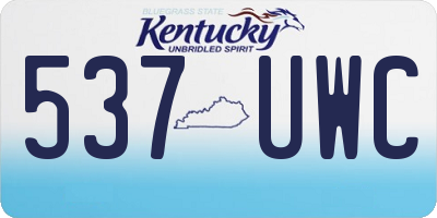 KY license plate 537UWC
