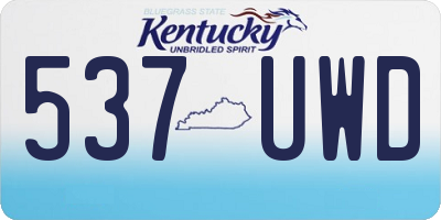 KY license plate 537UWD