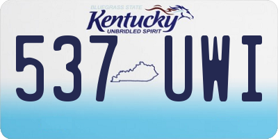 KY license plate 537UWI