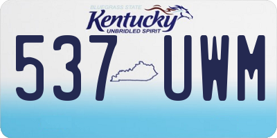KY license plate 537UWM