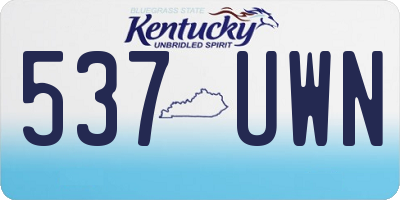 KY license plate 537UWN