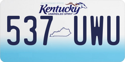 KY license plate 537UWU