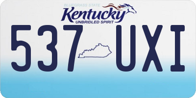 KY license plate 537UXI