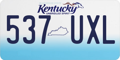 KY license plate 537UXL