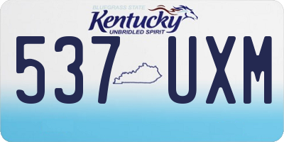 KY license plate 537UXM