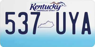 KY license plate 537UYA