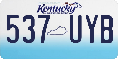 KY license plate 537UYB