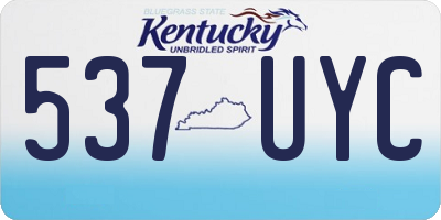 KY license plate 537UYC