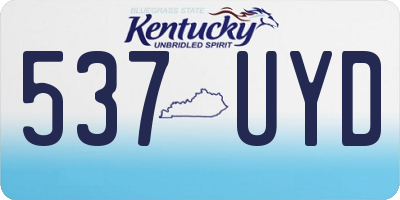 KY license plate 537UYD