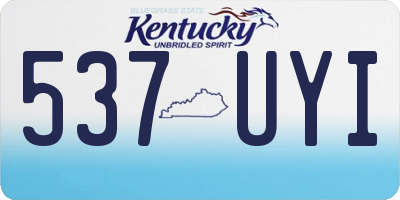 KY license plate 537UYI