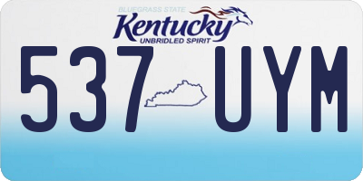 KY license plate 537UYM