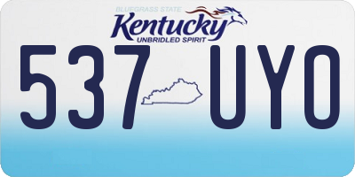 KY license plate 537UYO