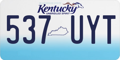 KY license plate 537UYT