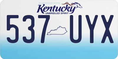 KY license plate 537UYX