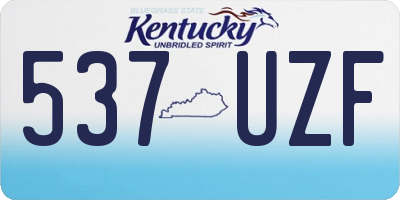 KY license plate 537UZF