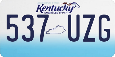 KY license plate 537UZG