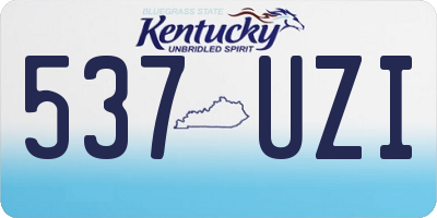 KY license plate 537UZI