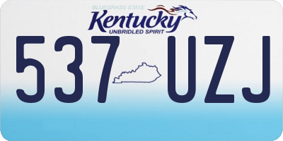 KY license plate 537UZJ