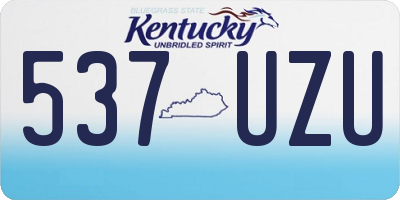 KY license plate 537UZU