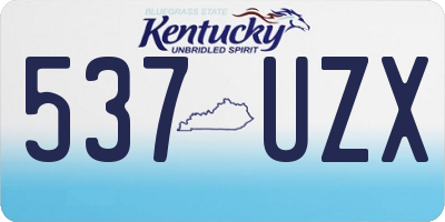 KY license plate 537UZX