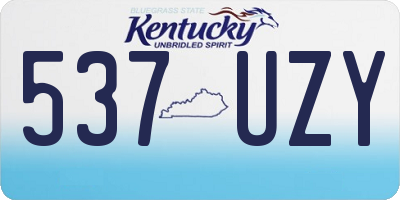 KY license plate 537UZY