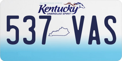 KY license plate 537VAS