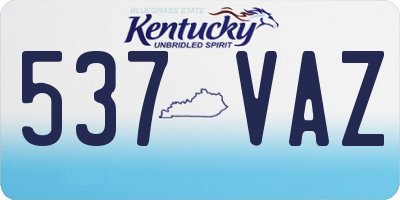 KY license plate 537VAZ