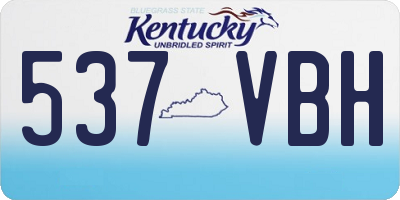 KY license plate 537VBH