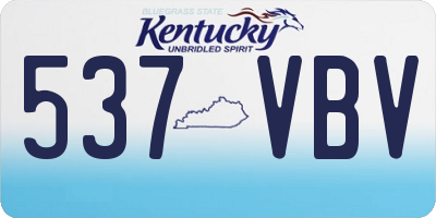 KY license plate 537VBV