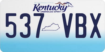 KY license plate 537VBX