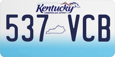 KY license plate 537VCB