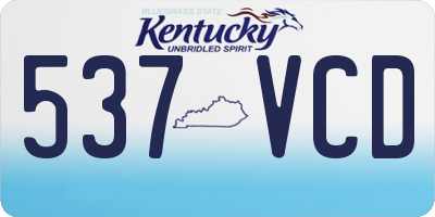 KY license plate 537VCD